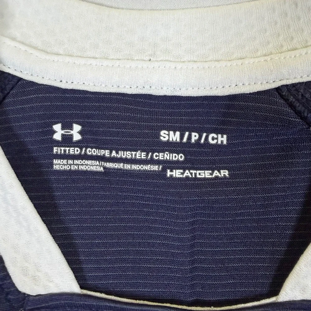 Under Armour Kids Navy White Match 2.0 Soccer Jersey 1364962 HeatGear Small